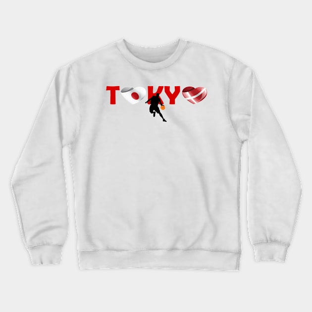 Basketball in Tokyo - team Denmark (DK) Crewneck Sweatshirt by ArtDesignDE